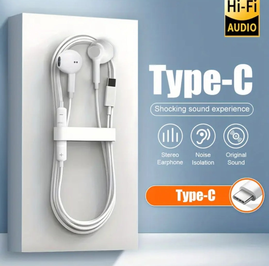 In-Ear Wired Headphones with Type-C/Usb-C Connector