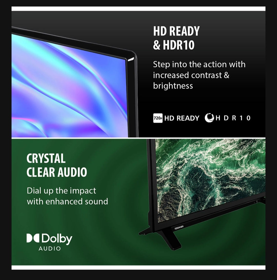 Toshiba 32 lnch 32WV2553DB Smart HD Ready HDR DLED Freely TV
