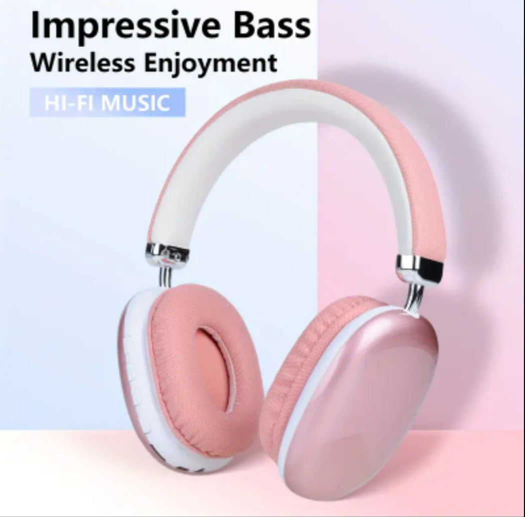 Over-Ear Wireless Headphones with Built-in Mic, Foldable & Rotatable Design, Low-Latency Gaming, USB-C Charging, Compatible with PC, Tablet, TV, Phone - Portable & Stretchable