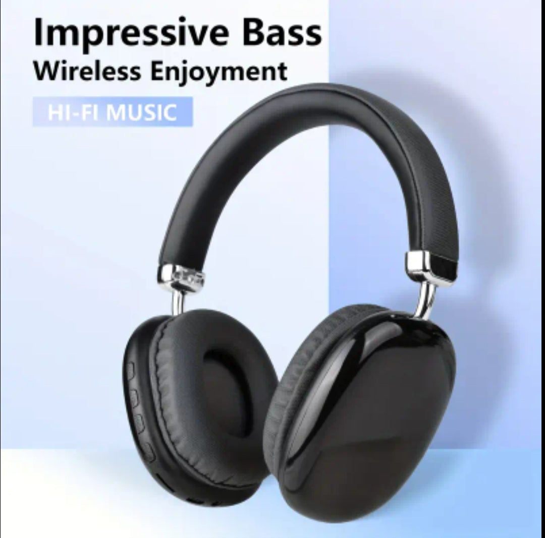 Over-Ear Wireless Headphones with Built-in Mic, Foldable & Rotatable Design, Low-Latency Gaming, USB-C Charging, Compatible with PC, Tablet, TV, Phone - Portable & Stretchable