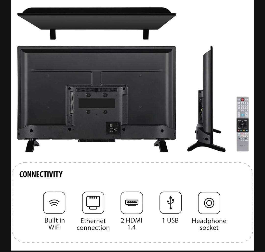 Toshiba 32 lnch 32WV2553DB Smart HD Ready HDR DLED Freely TV