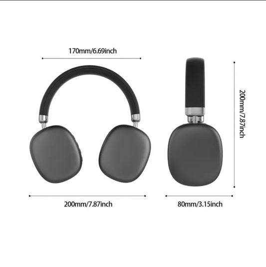 Over-Ear Wireless Headphones with Built-in Mic, Foldable & Rotatable Design, Low-Latency Gaming, USB-C Charging, Compatible with PC, Tablet, TV, Phone - Portable & Stretchable